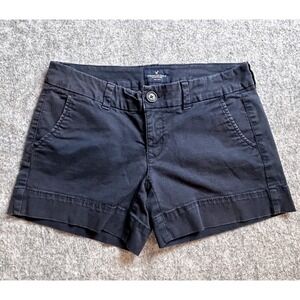 American Eagle Outfitters Midi Stretch Shorts Women's Size‎ 4 Navy Blue